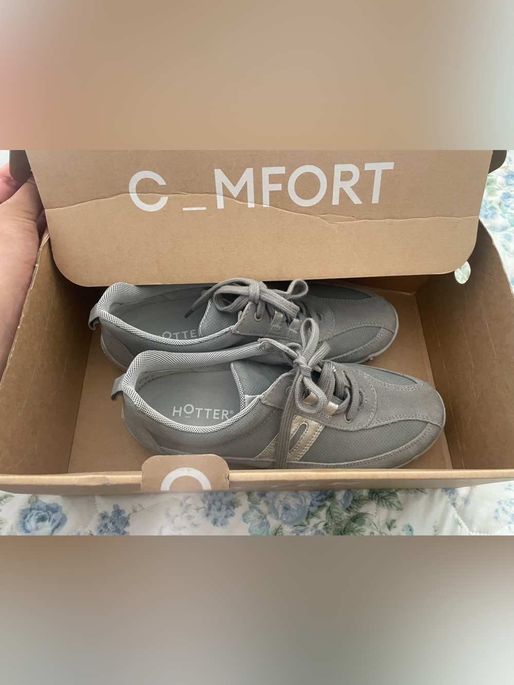 Hotter Leanne || Shell Grey sneakers - Picture 8 of 10